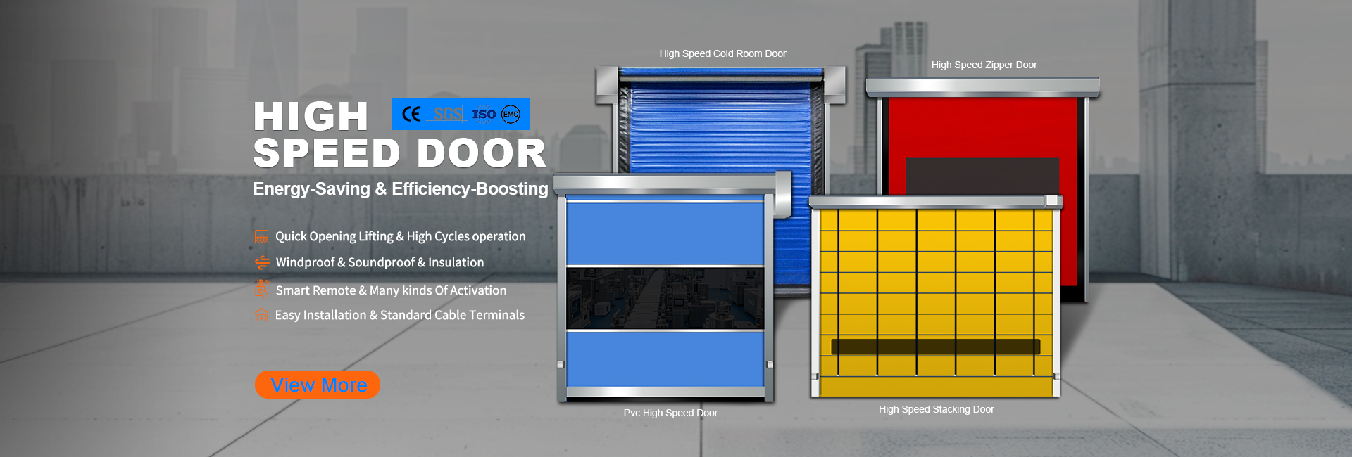qualidade Portas industriais de alta velocidade fábrica