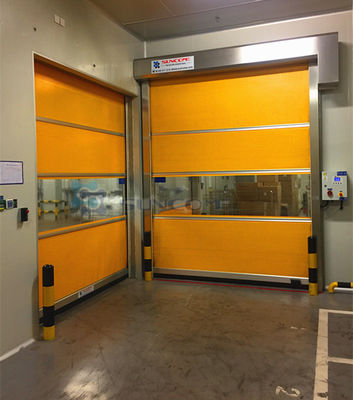 Porta de alta velocidade industrial resistente do vento forte com isolação