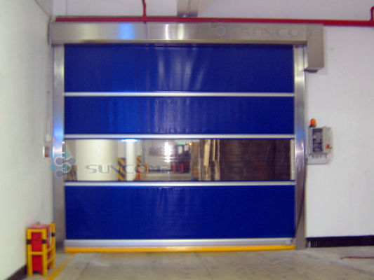 Porta de alta durabilidade e velocidade industrial fácil instalação resistência ao vento