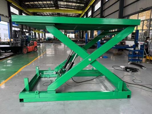 Plataforma elevatória de tesoura hidráulica ajustável para serviço pesado projetada para segurança e estabilidade da carga