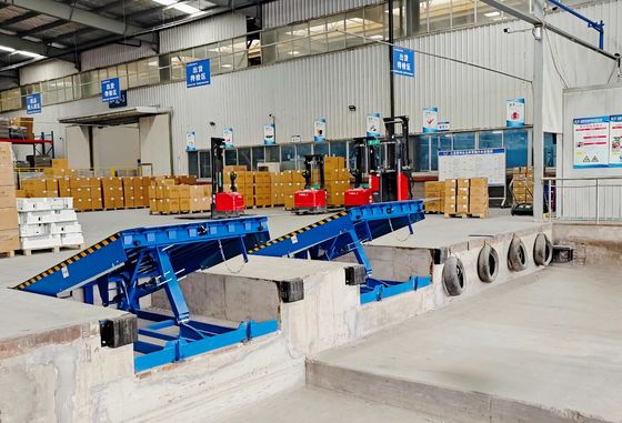 Operação manual Construção de carga pesada Nivelador mecânico de doca para carga segura Descarga com pernas de segurança