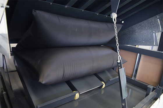 Nivelador de doca de airbag de três fases para plataforma de concreto, nivelador de doca telescópica