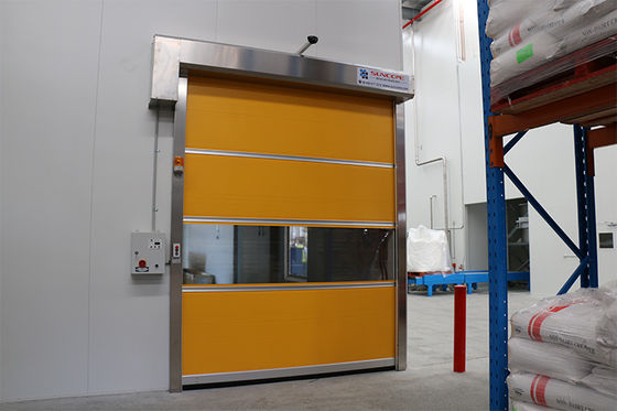 Interior suave porta de persiana de alta velocidade amarelo cortina de PVC profissional