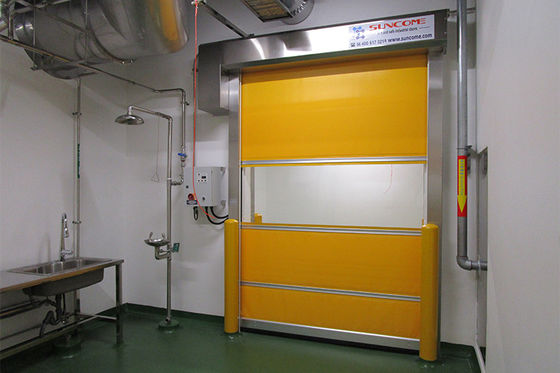 Janela de PVC transparente Portas aéreas de alta velocidade Amarelo Vermelho Cinza