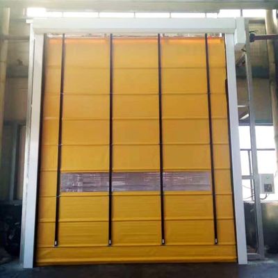 Área de vento exterior durável Porta de persiana de alta velocidade Cortina de PVC amarelo