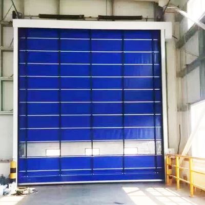 Porta de garagem de empilhamento de PVC Jato de rolamento rápido Porta dobrável industrial