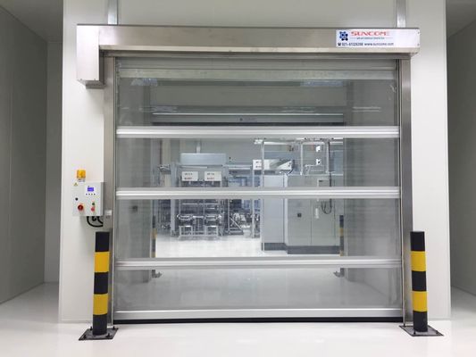 Quadro de aço inoxidável de portas de PVC totalmente transparente